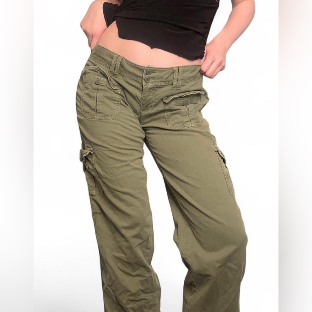 vintage y2k american eagle outfitters twilight low rise flare cargo pants